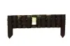 Product image 1 of the product “Rigid bed edging made of wide (approx. 8 cm) dark brown bamboo, set in half vertically, with decorative binding, length 90 cm, height 20 cm, for spiking (ends approx. 35 cm) ”
