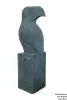 Product image 1 of the product “Abstract cockatoo on pedestal, 120cm height, natural stone (basanite) ”