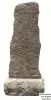 Product image 1 of the product “Tree relief motif on both sides (2 pieces), 170 cm H | Natural stone (Basanit), stonemasonry ”