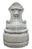 Product image 1 of the product “Wall fountain model „Venice“, 120 cm H, natural stone (Basanite), stonemasonry, without pump, pipes, drilling ”