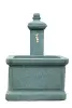 Product image 1 of the product “Wall fountain model „Verona“, 120 cm height, natural stone (Basanite), stonemasonry, without pump, pipes, faucet, drilling ”