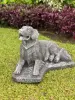 Product image 1 of the product “Cooper - Golden Retriver, lying on base 68cm L | cast stone ”
