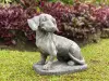 Product image 1 of the product “Timber - Dachshund sitting on a pedestal, 37 cm L | cast stone ”