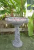 Product image 1 of the product “Set Bangkok – Bird Bath | 60 cm Height, Ø Bowl 50 cm | Casted Stone ”