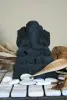 Product image 1 of the product “Ganesh, sitting | artificial stone | appox. 15 h - cast lava stone, black ”