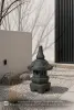 Product image 1 of the product “Garden lamp, 38cm Height | GRC (Glassfibre Reinforced Concrete), Black ”