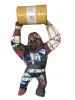 Product image 1 of the product “Angry Gorilla with Barrel, 300cm height, sculpture from upcyceled oil barrel. ”