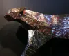 Product image 1 of the product “Walking Panther, 190cm length, sculpture from upcyceled oil barrel. ”