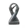 Product image 1 of the product “Abstract sculpture, two hands standing on a plinth. 53 cm high. Cast stone, handcrafted & colored ”
