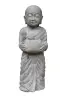 Product image 1 of the product “Standing monk with bowl, 60 cm height, cast stone, handcrafted & coloured ”