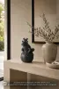 Product image 1 of the product “Frog Prince sitting on ball, approx. 30cm height, cast stone, hollow, handcrafted & coloured ”