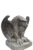 Product image 1 of the product “Gothic Sculpture, seated on base. 76 x 60 x 98cm. Stone cast, handcrafted & coloured ”