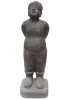 Product image 1 of the product “Corean inspired statue.Standing Boy. 47 x 40 x 148cm. Stone cast, handcrafted & coloured ”