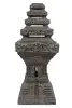 Product image 1 of the product “Java Temple, hollow cast with horizontal cuts. 40 x 40 x 100cm. Stone cast, handcrafted & coloured ”