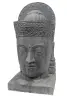Product image 1 of the product “Khmer-Head (070cm) as water feature with different top. 46 x 36 x 85cm. Stone cast, handcrafted & coloured ”