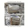 Product image 1 of the product “Basin from Riverstone, Natural surface, polished inside. Dia approx 70-75. Height 46-50 ”