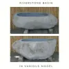 Product image 1 of the product “Riverstone basin, natural surface, polished inside. Dia approx 141-150cm Height 71-80cm ”