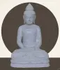 Product image 1 of the product “Seated Buddha made of Riverstone in Dhyana position - gesture of meditation, H.83 cm, natural. ”