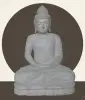 Product image 1 of the product “Seated Buddha made of Riverstone in Dhyana position - gesture of meditation, H.83 cm, natural. ”