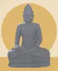 Product image 1 of the product “Seated Buddha made of Riverstone in Bhumisparsha - gesture of touching the earth. 125 cm height. ”