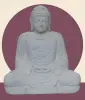 Product image 1 of the product “Seated Japanese Buddha made of Riverstone in Dhyana position - gesture of meditation, H. 99cm ”