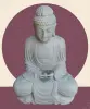 Product image 1 of the product “Seated Japanese Buddha made of Riverstone in Dhyana position - gesture of meditation, H. 121cm ”