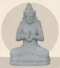 Product image 1 of the product “Seated Dewi Sri, position chakra turning the wheel, 79 cm high riverstone grey, modell with sativa ”