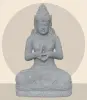 Product image 1 of the product “Seated Dewi Sri, position chakra turning the wheel, 79 cm high riverstone grey, modell with sativa ”