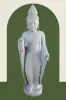 Product image 1 of the product “Standing Buddha with floral carving, Abudaya position. 54 x 36 x 176cm. Natural stone (river stone), stonemasonry ”