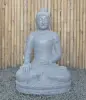 Product image 1 of the product “Seated Buddha made of Riverstone in Bhumisparsha - gesture of touching the earth. 86cm height. ”