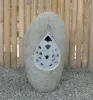 Product image 1 of the product “Riverstone Lantern with carved motiv on one side, Light can shine through! ”