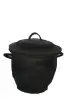 Product image 1 of the product “Bucket with 2 handle and cap (2 parts). Made from recycled tyres. Dia. 38cm Height 38cm. ”