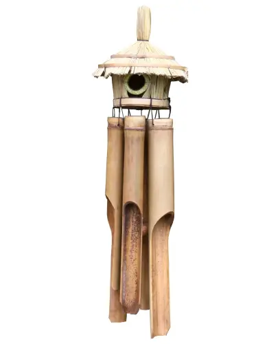 Product image of the product “Bambuswindspiel mit rundem Strohhaus ”