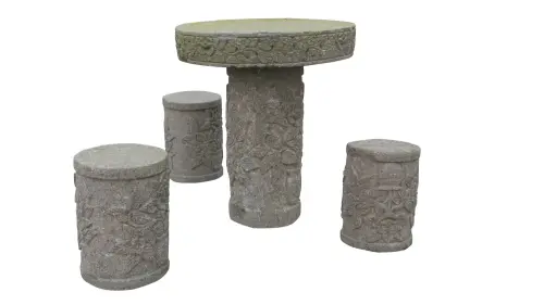 Product image of the product “Garden set, 4xstone stool with table 70cm D ”