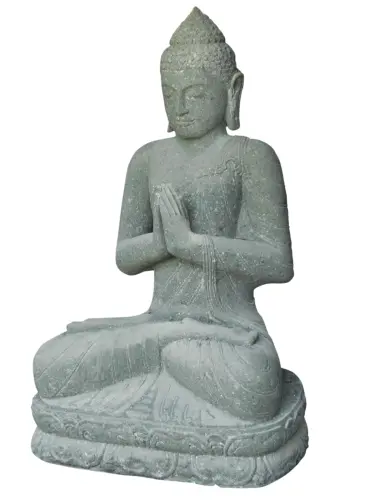 Product image of the product “Standing Lady (Sri Dewi), in the sizes from 75cm to 200cm, natural stone (Basanite), stonemasonry ”