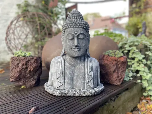 Product image of the product “Naufal - Buddha bust 52 cm H | cast stone ”