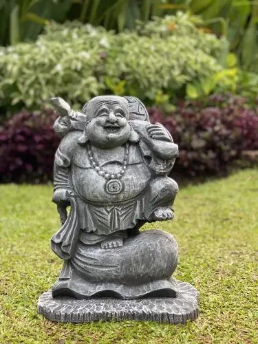 Product image of the product “Wang - Standing chinese buddha, 43cm H | cast stone ”