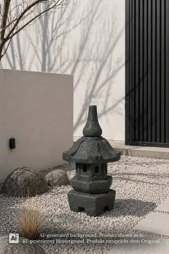 Product image of the product “Garden lamp, 38cm Height | GRC (Glassfibre Reinforced Concrete), Black ”