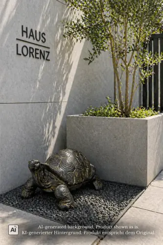 Product image of the product “Turtle, 47cm Length | GRC (Glassfibre Reinforced Concrete), Copper Finish ”