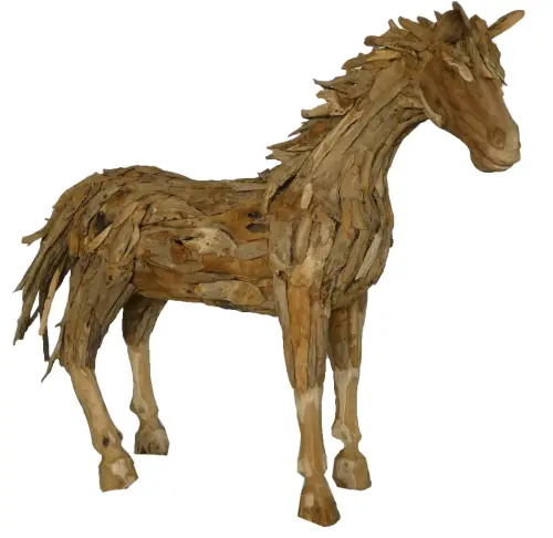 Product image of the product “Horse in one piece, the head is from one piece of wood and carved head. The size is about 240cm lenght and 180cm height. ”