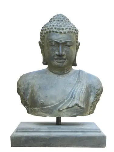 Product image of the product “Buddha bust, cast stone, approx. 65cm height, antique finish ”