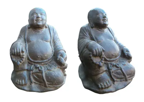 Product image of the product “Chinese Buddha, very wide but narrow, wide open mouth, small bowl in the right hand, without base ”