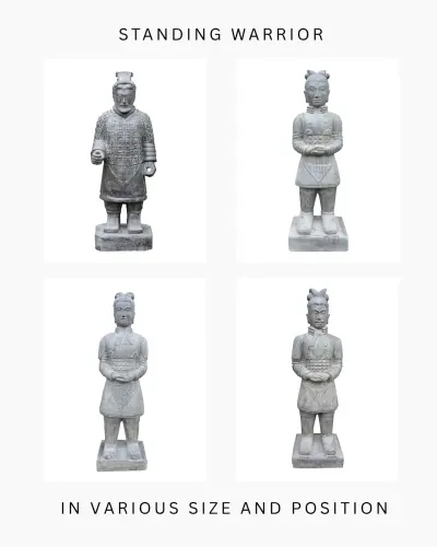 Product image of the product “Standing warrior, in the sizes from 100cm to 200cm, Cast stone, Antique finish ”