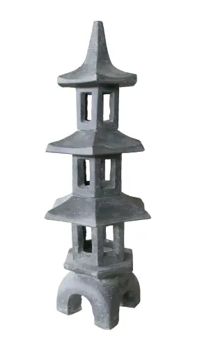 Product image of the product “3 Staged garden Lamp, 103cm Height | Cast stone, handcrafted & coloured ”