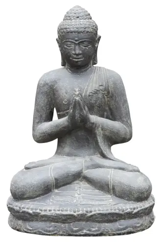 Product image of the product “Seated Buddha - India, Namaskara, in the sizes from 45cm to 240cm, Antique Finish ”