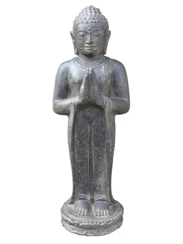 Product image of the product “Standing Buddha - India, cast stone, in the sizes from 60cm to 190cm, Antique finish ”