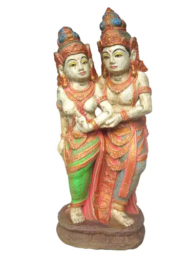 Product image of the product “Pair of Standing Gods, 60 cm, handpainted ”