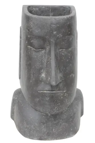 Product image of the product “Abstract head as planter. 66 cm height, 14 cm depth, cast stone, handcrafted & coloured ”