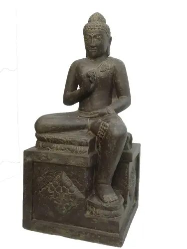 Product image of the product “Seated Buddha on a pedestal, one leg down, 150cm height ”