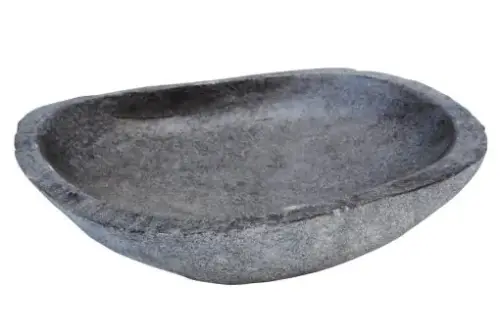 Product image of the product “Round Pond, natural edge, approx 34 x 26 x 8cm. Made from Riverstone ”